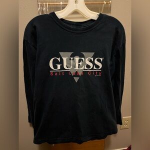 Vintage Guess Long Sleeve Navy Crewneck Americana Sportswear